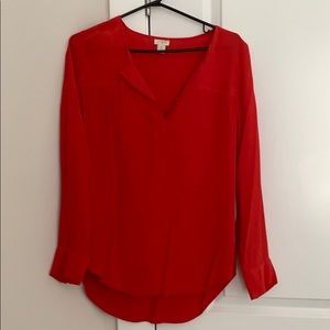 J. Crew Red Blouse